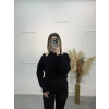 V Yaka İçi Atletli Triko Bluz