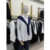 File Atkılı Çizgili İthal Gömlek