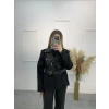 Deri Garnili Blazer Ceket