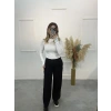 Maniys Önü Çımalı Pensli Bol Paça Pantolon
