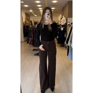 Wiks Likralı Dökme Taşlı Palazzo Jean