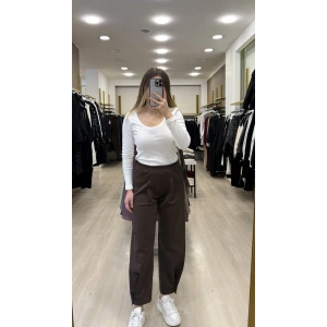 Scuba Ayak Ucu Broşlu Pantolon