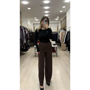 Class Yandan Fermuarlı Likralı Palazzo Pantolon