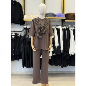 Çizgili Şallı Modal İkili Takım