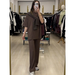 Çizgili Şallı Modal İkili Takım