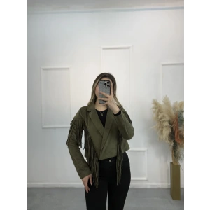 Allcote Saçaklı Tasarım Süet Ceket