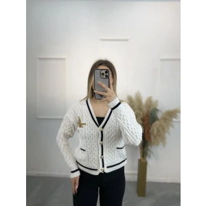 Alless Bymn Taşlı Kuş Detaylı Hırka