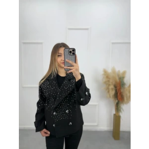 Fruu Taşlı Kaşe Kaban