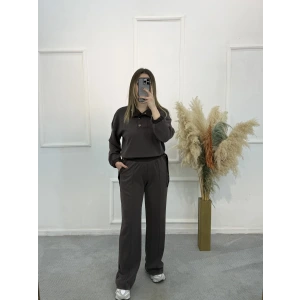 Gisa Dik Yaka Düğme Detaylı Modal İkili Takım