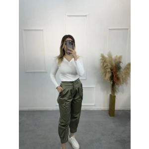 Jirble Pileli Preimum Saten Pantolon