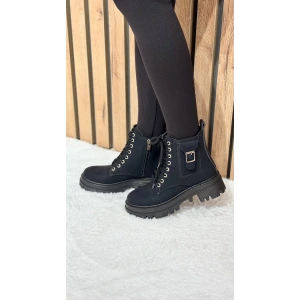 Miss Toka Detaylı Bağcıklı Bot Siyah