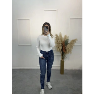 Orj. Marka Boru Paça Çubuk Taşlı Likralı Jean