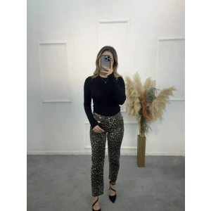 Zra Boy Fİt Likralı Leopar Jean