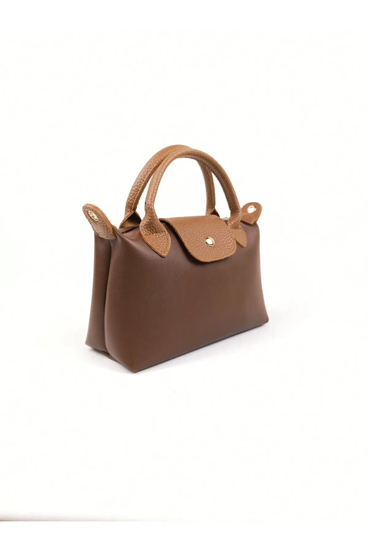 Alba Acı Kahve -taba Çıt Çıt Kapamalı Ayarlanabilir Askılı Trend Kadın El Ve Omuz Çantası