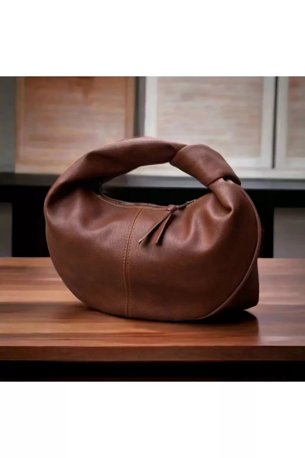 Helen Knotted Tan Skin Trend Mini Womens Handbag