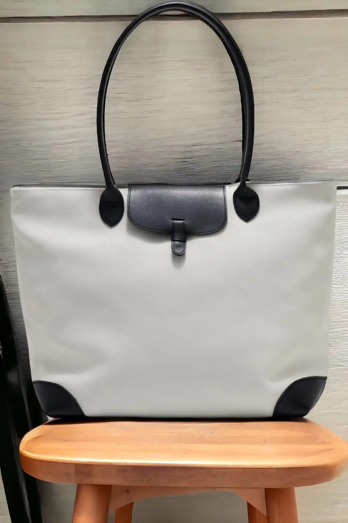 Marseille Gray Garnished Womens Big Shoulder Bag