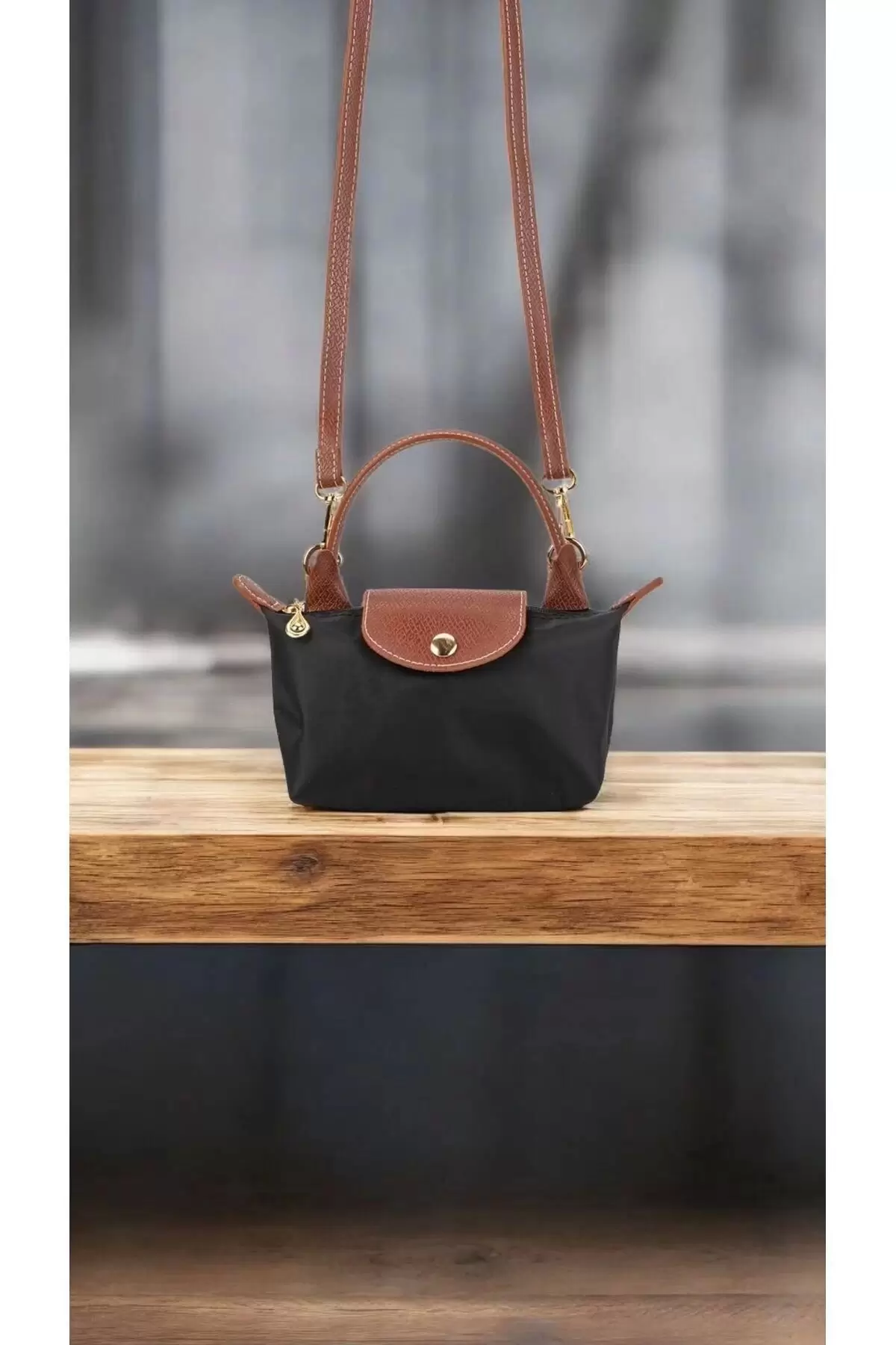 Laurel Black Parachute Fabric Womens Mini Bag