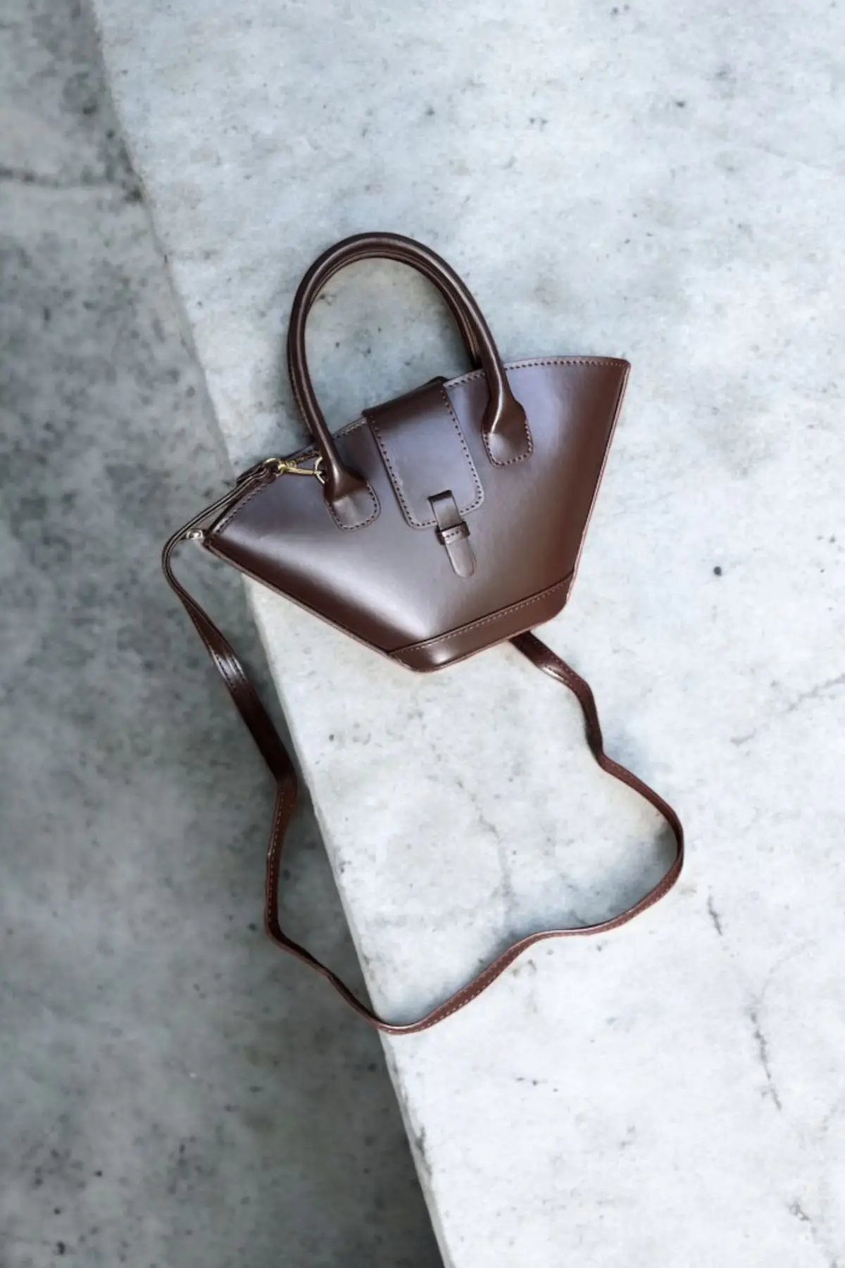 Poppy Acı Kahve Kova Model El Kol Ve Omuz Çantası