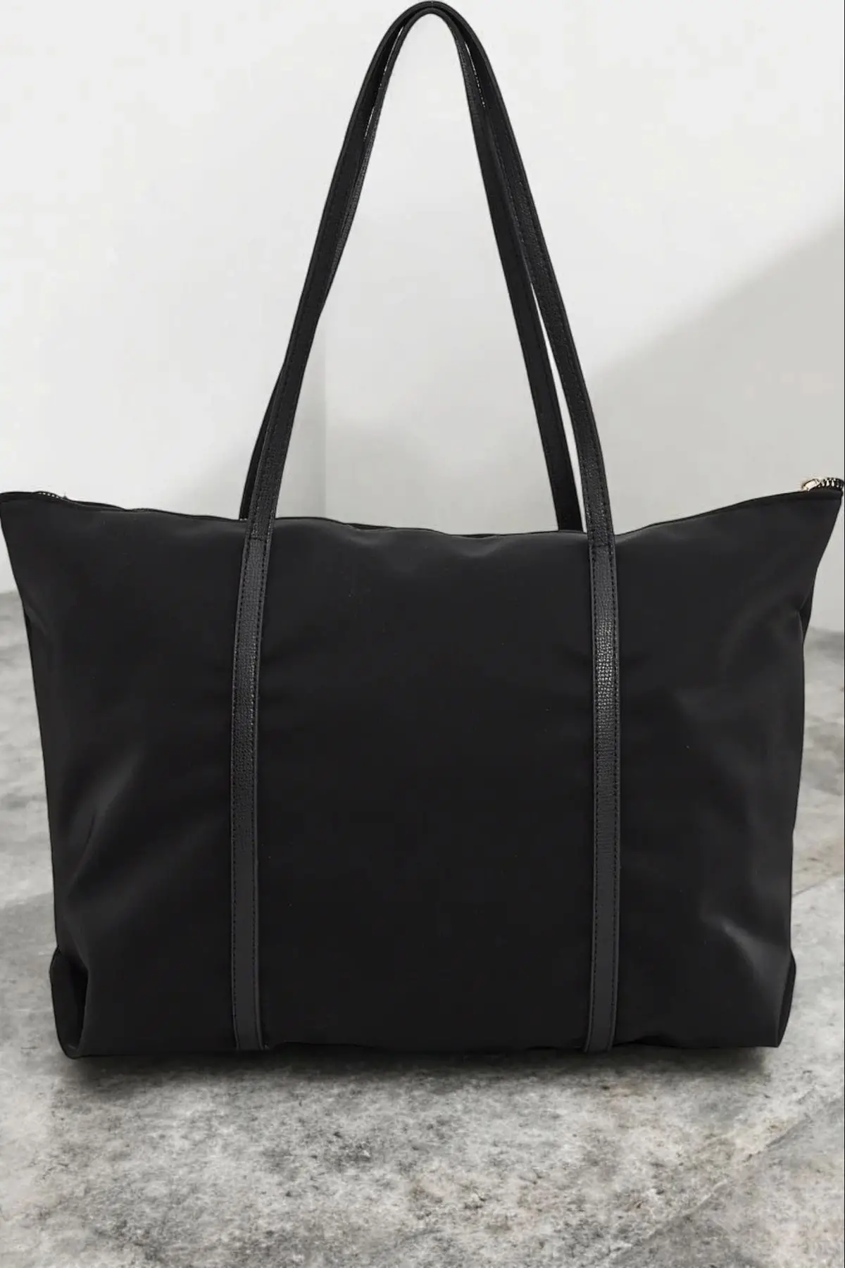 Lacey Siyah Şeritli Shopper Kadın Omuz Çantası