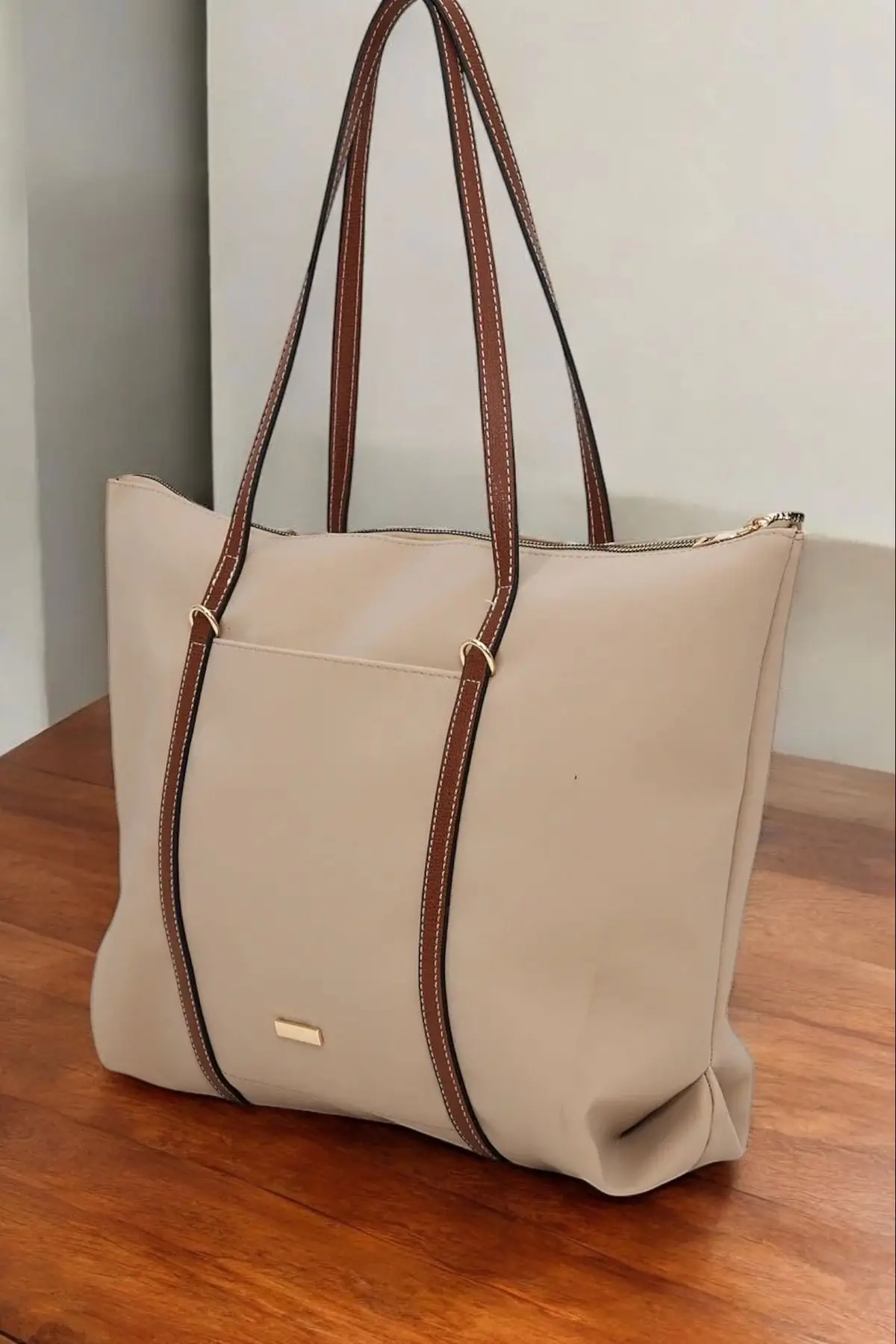 Lacey Vizon-Taba Şeritli Shopper Kadın Omuz Çantası