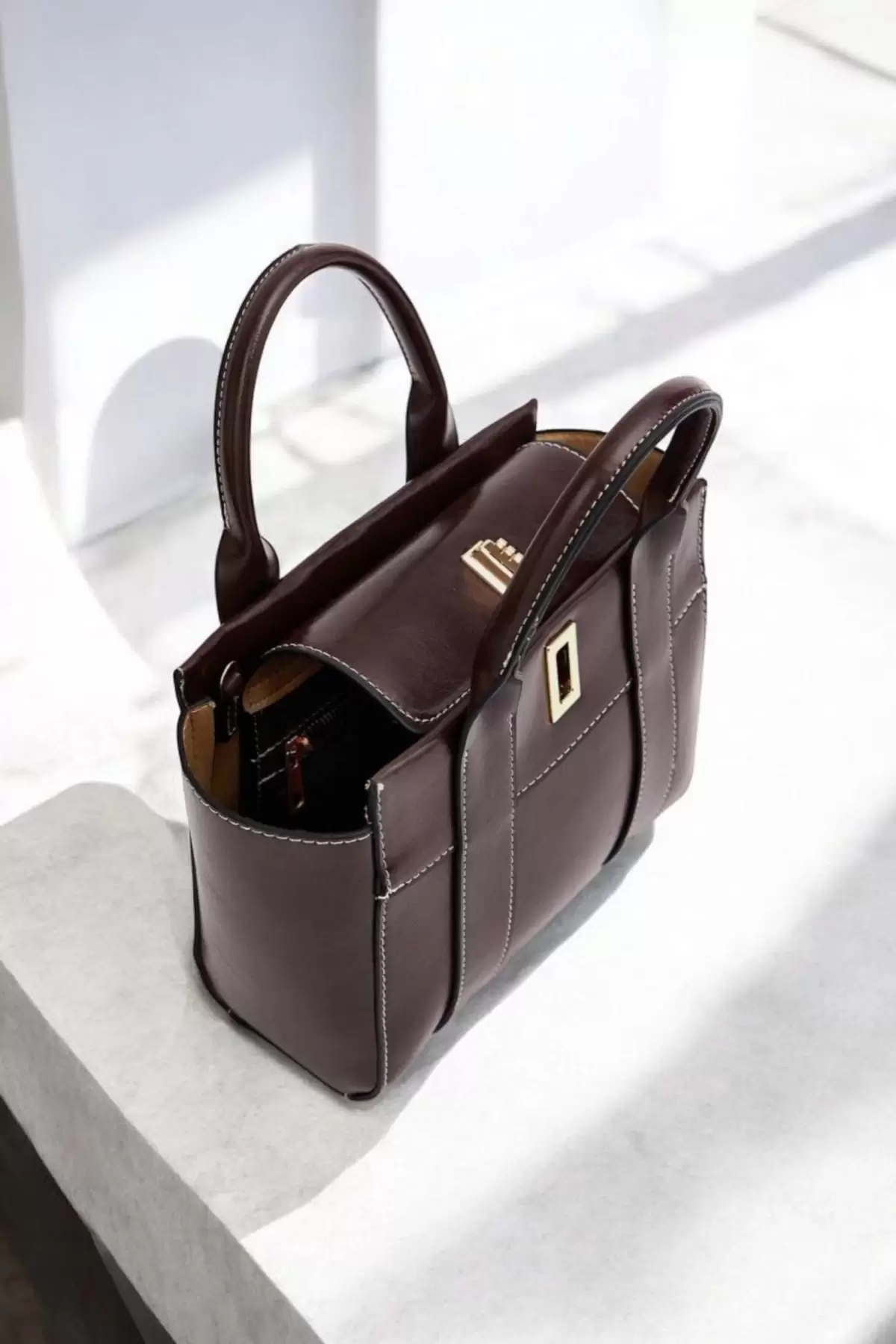 Beirut Brown Lockable Model Womens Shoulder Bag