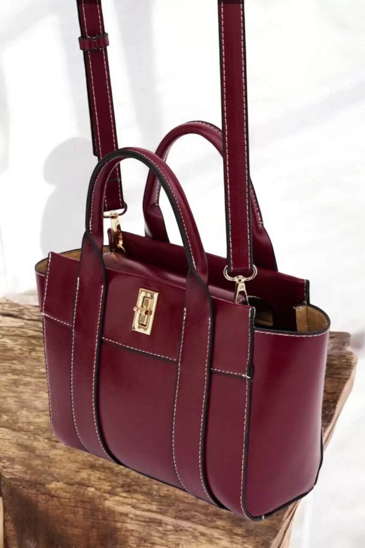 Beirut Claret Red Lockable Model Womens Shoulder Bag