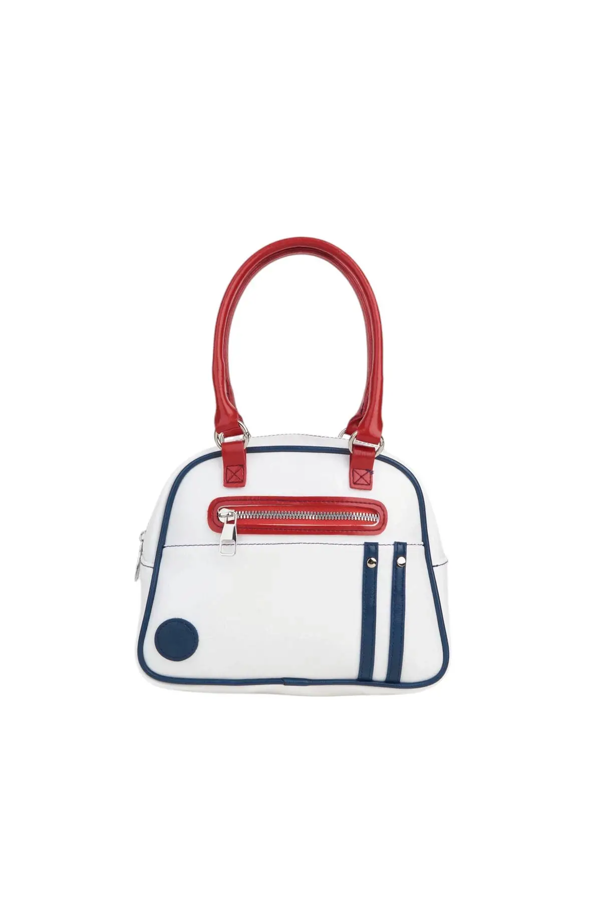 Lony Beyaz Retro Spor Bowling Kadın Omuz Çantası