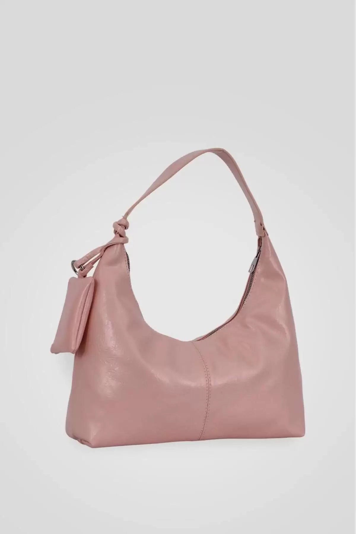 Crocus Pembe Cüzdanlı Trend Baget Kadın Omuz Çantası