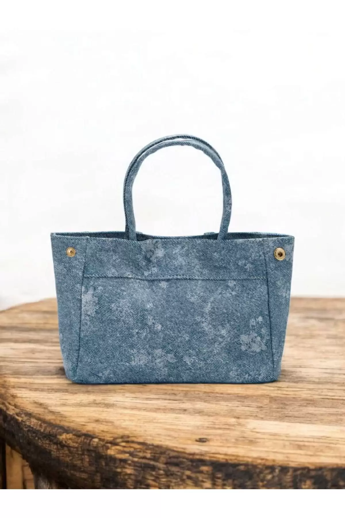 Nepal Kot Kumaş Jean Model Tasarım Kadın El Ve Omuz Çantası