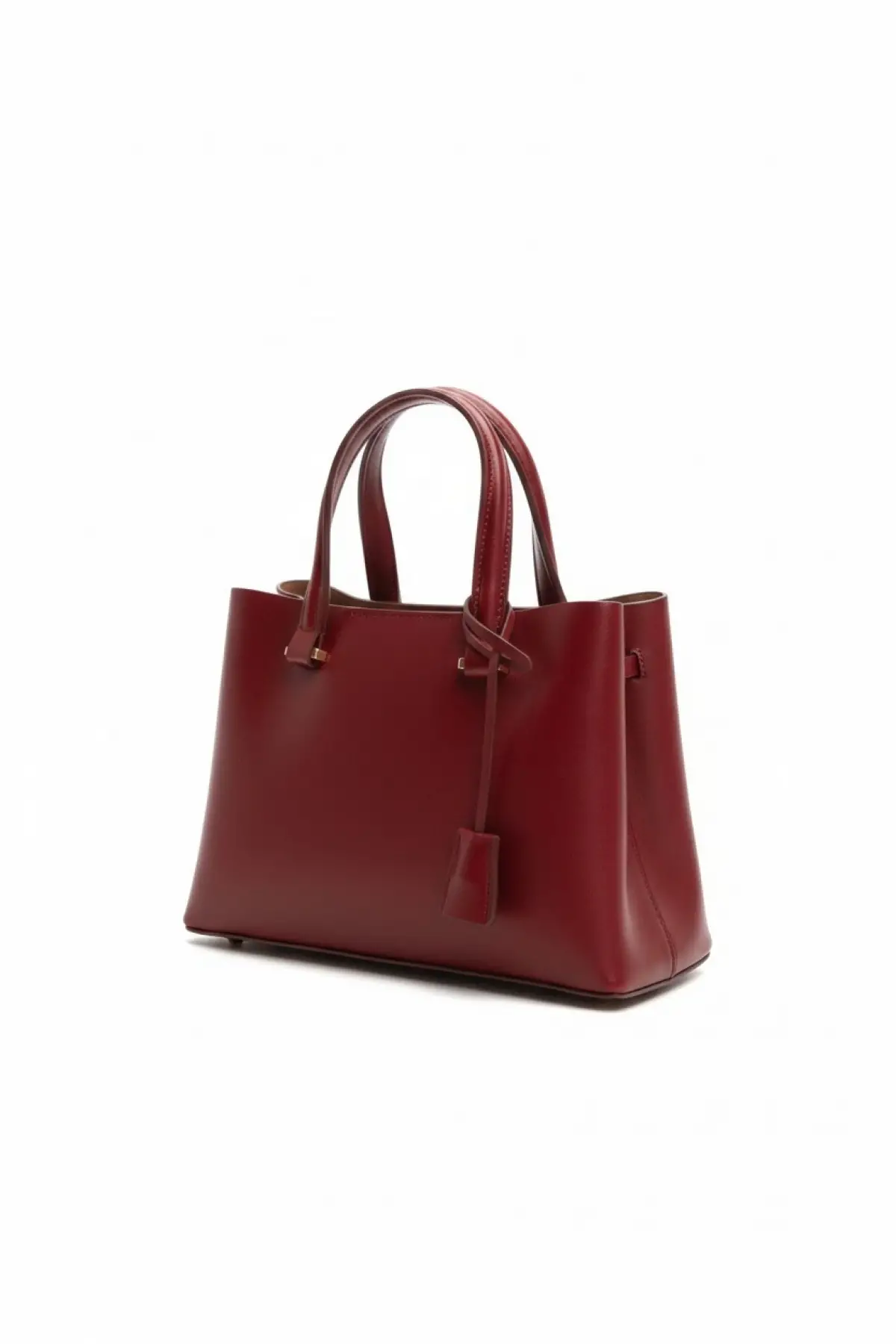 Umai Çift Gözlü Çıt Çıt Kapamalı Bordo Cilt Mini Trend Kadın El Ve Omuz Çantası