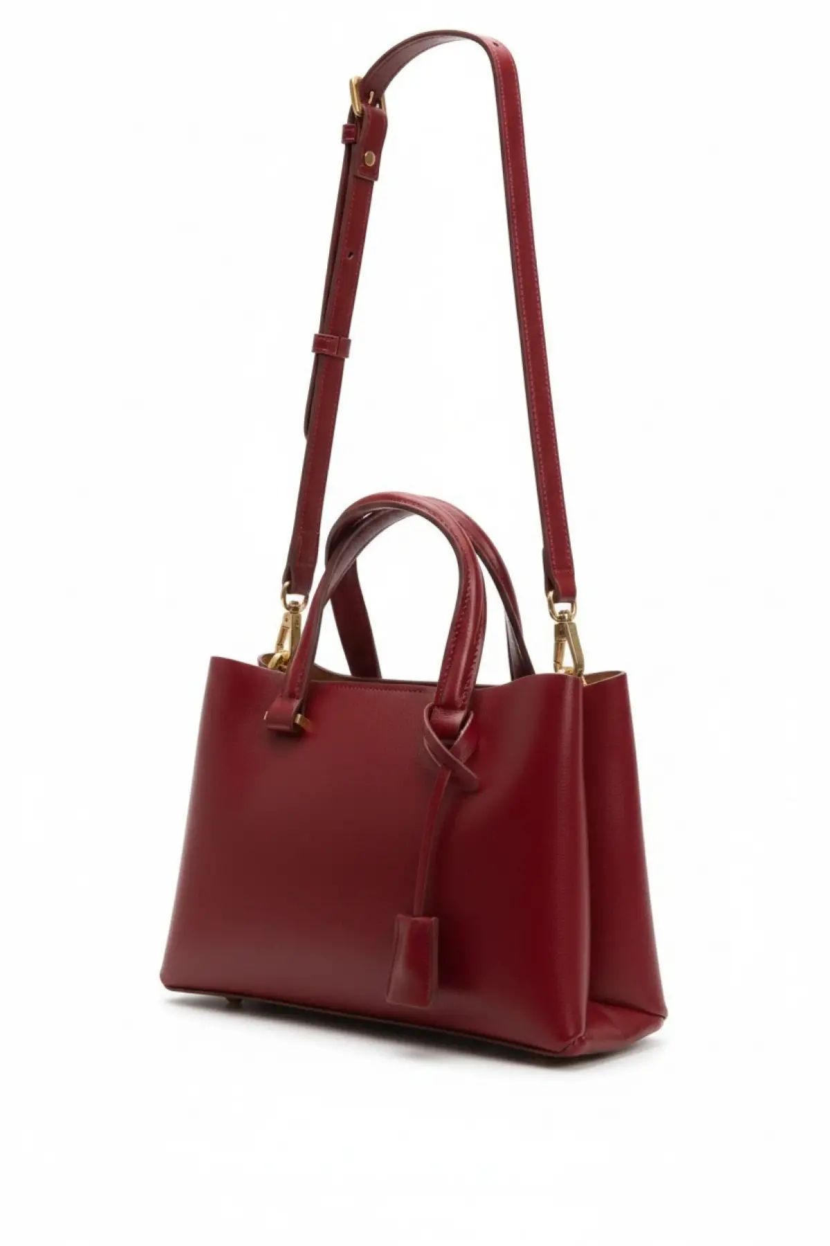 Umai Çift Gözlü Çıt Çıt Kapamalı Bordo Cilt Mini Trend Kadın El Ve Omuz Çantası