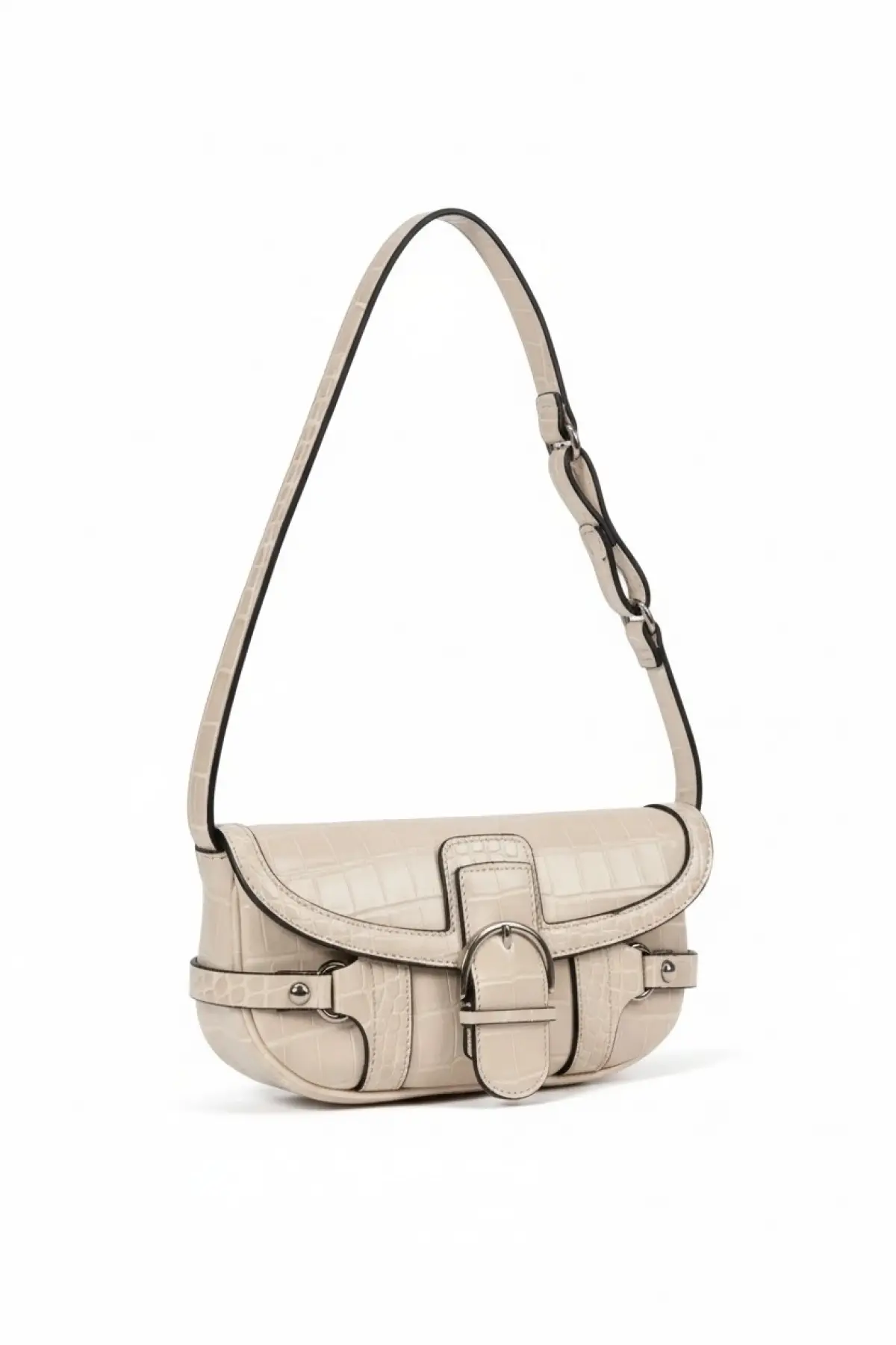 Rock Vizon Kroko Kadın Baget Omuz Çantası