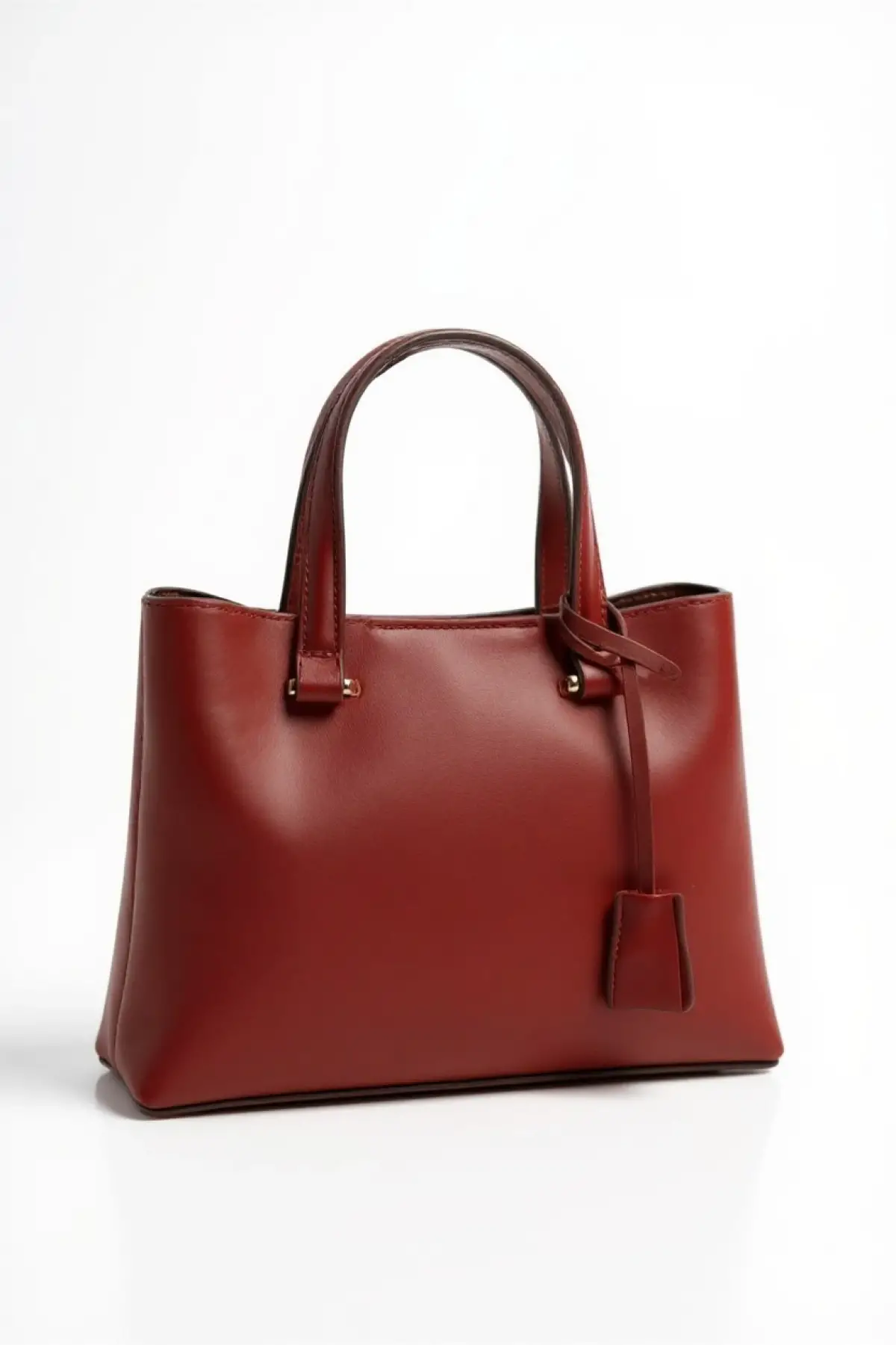 Umai Çift Gözlü Çıt Çıt Kapamalı Bordo Cilt Mini Trend Kadın El Ve Omuz Çantası