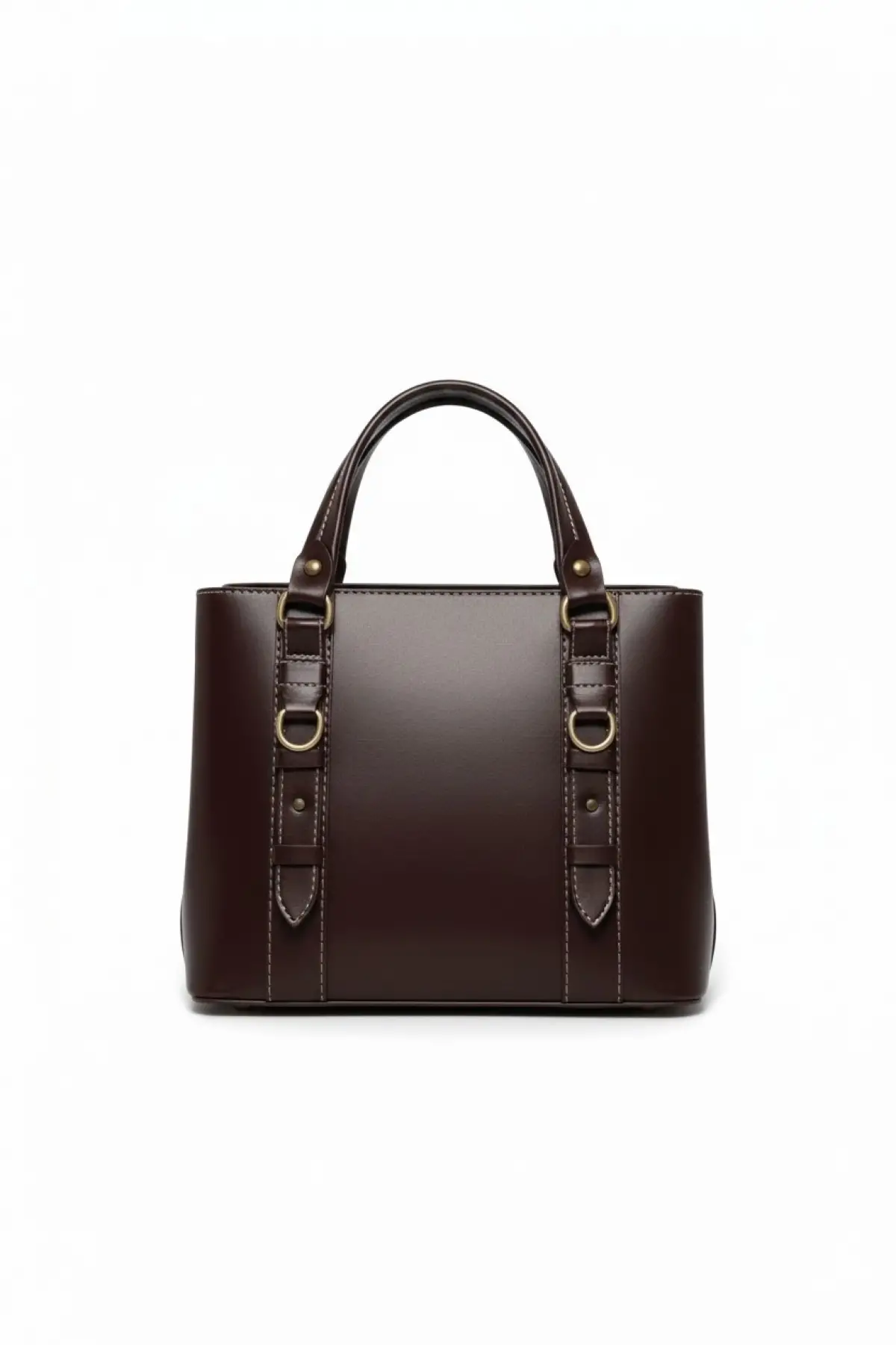 Elegance Acı Kahve Ön Kemer Aksesuarlı Kadın Omuz Çantası