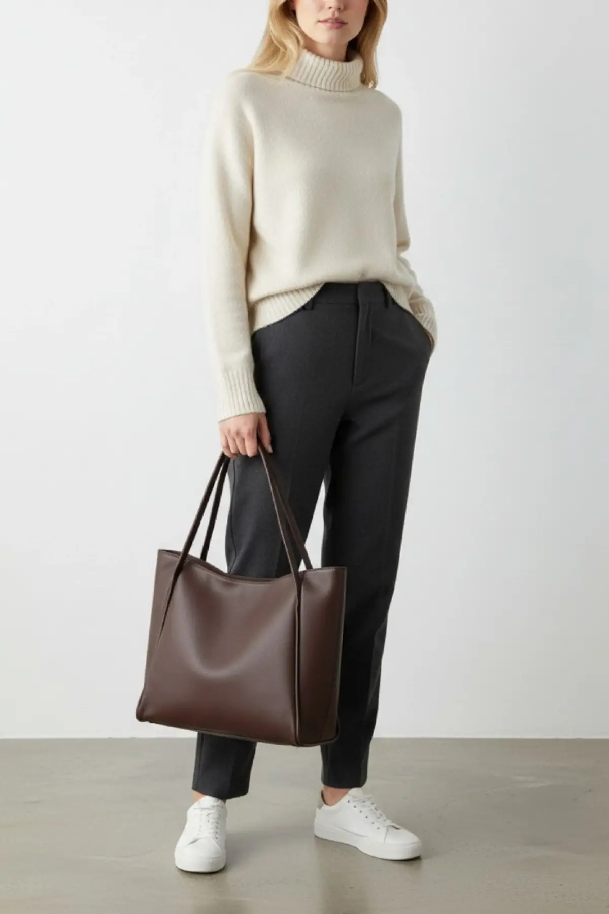 Maris Acı Kahve Salaş Classic Kadın El Ve Omuz Çantası