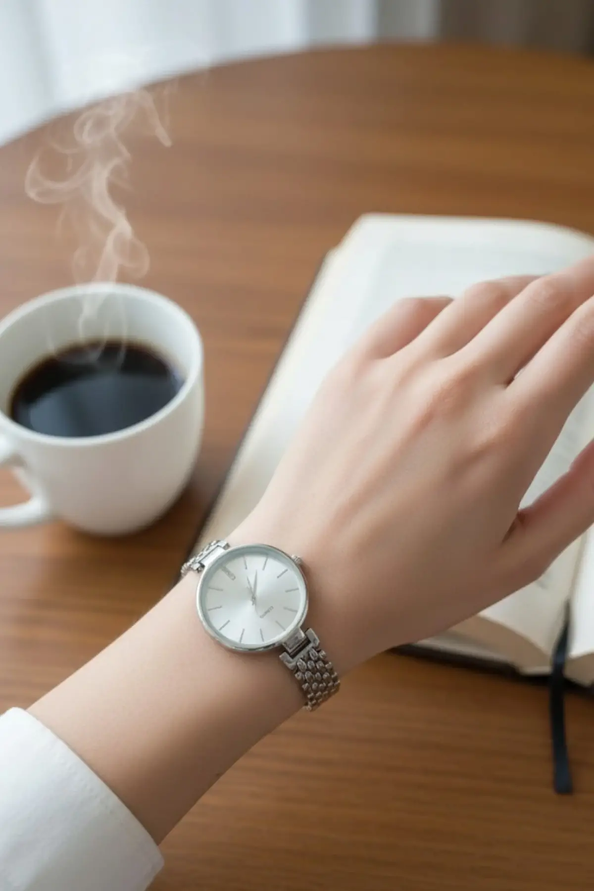 Hawaii Gümüş Yuvarlak Taş Detaylı Kadın Kol Saati