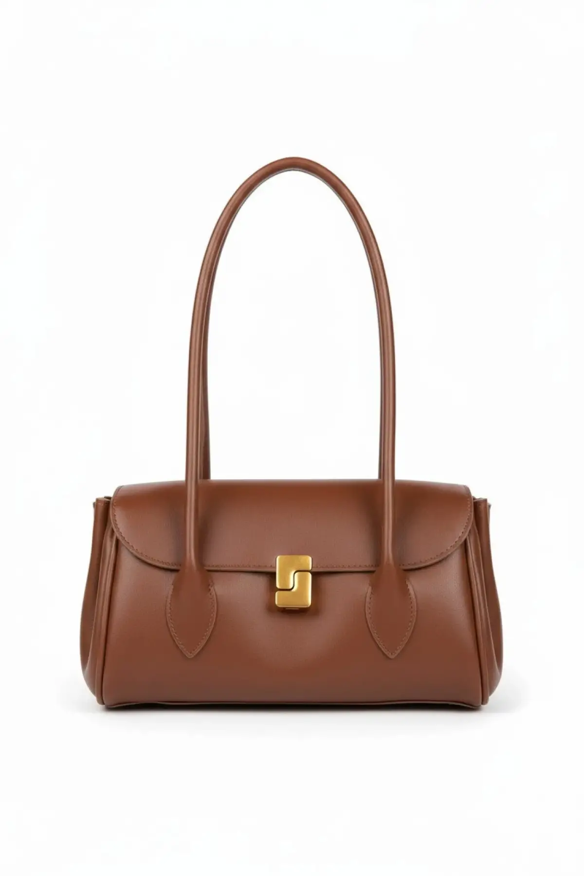 Havin Taba Yumuşak Deri Tasarım Kilit Kadın Omuz Çantası