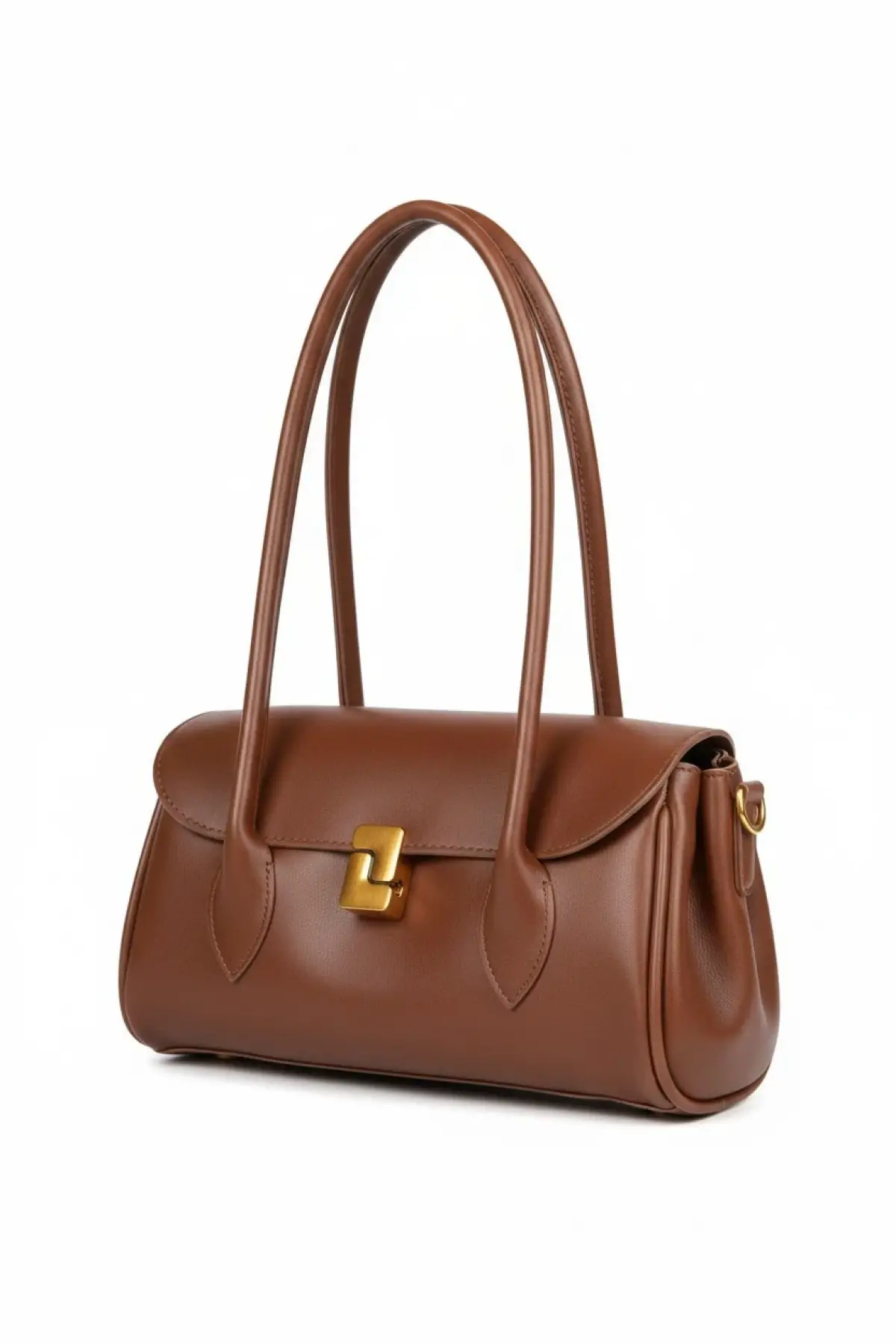 Havin Taba Yumuşak Deri Tasarım Kilit Kadın Omuz Çantası