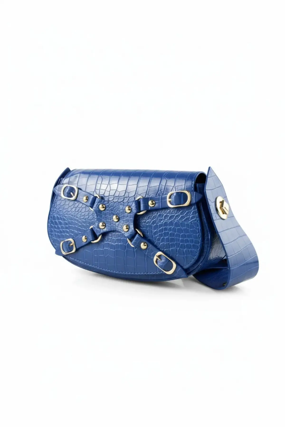 Napoli Mavi Çift Taraf Askılı Model Kadın Kol Ve Omuz Çantası