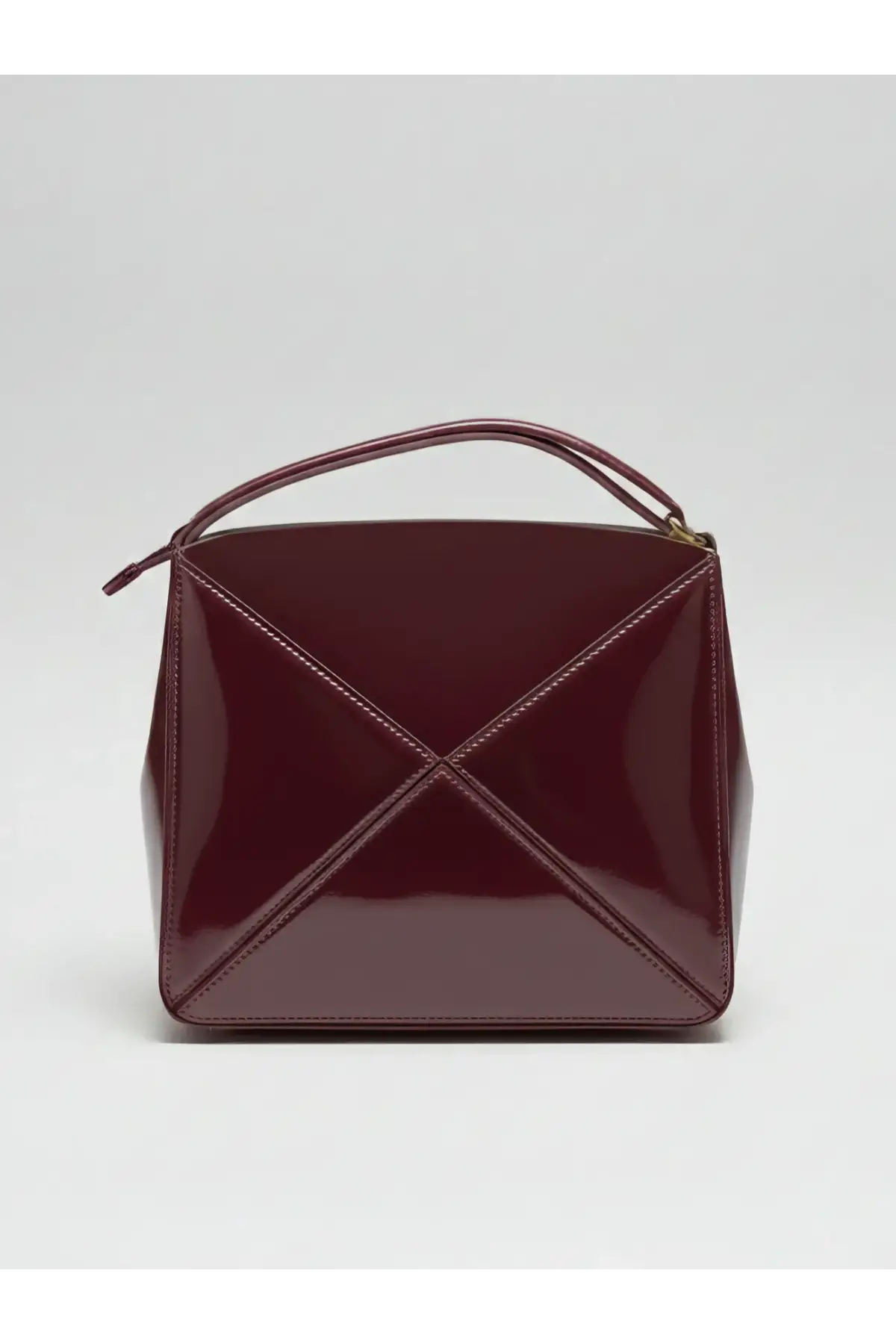Serena Bordo Rugan Üçgen Detaylı Kadın El Kol Ve Omuz Çantası