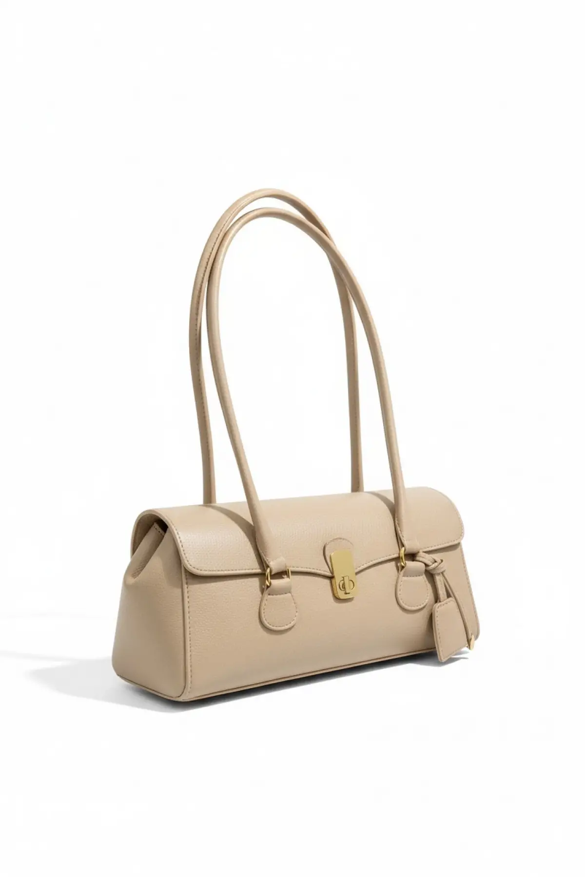 Valina Vizon Vegan Deri Gold Toka Detaylı Kadın El Ve Omuz Çantası