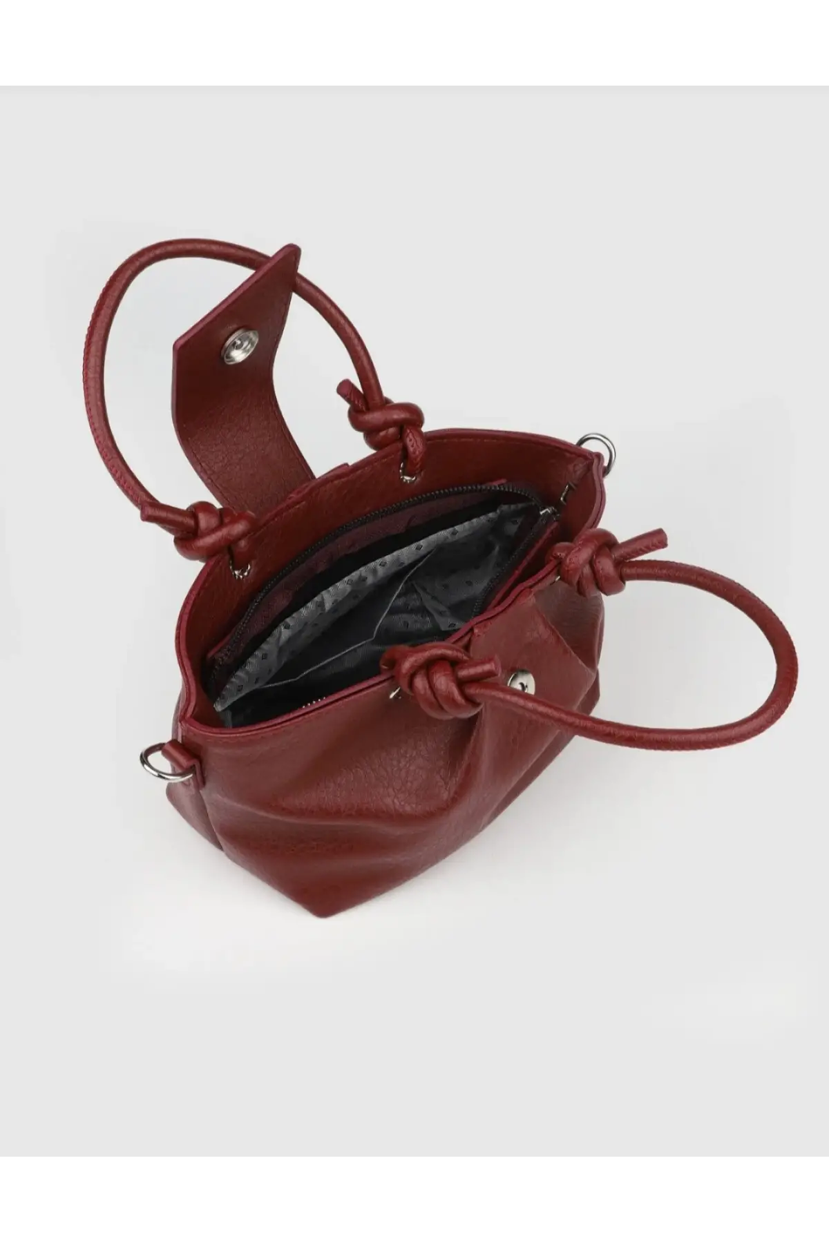 Elara Bordo Kadın Düğüm Saplı Mini Kol Ve Omuz Çantası