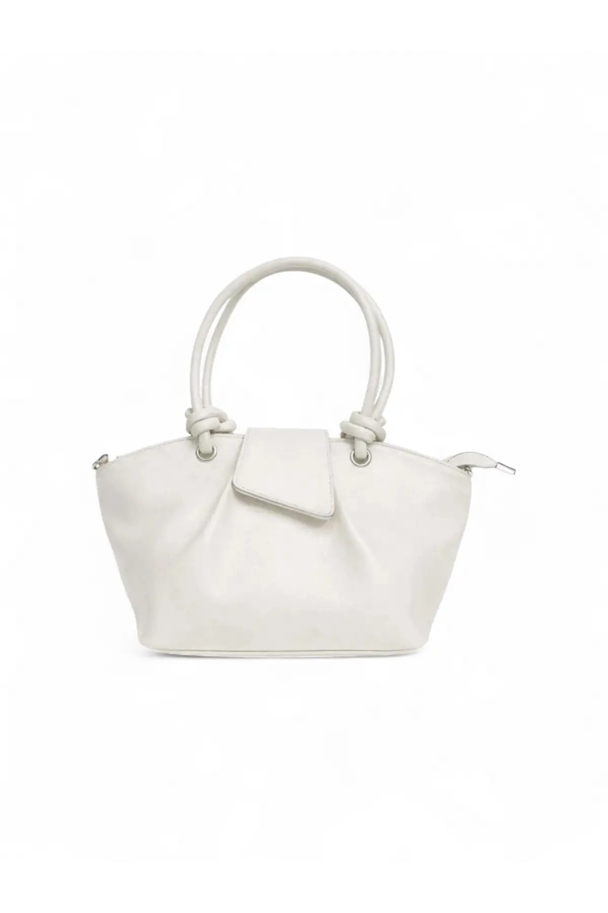 Elara BeyazTaba Kadın Düğüm Saplı Mini Kol Ve Omuz Çantası