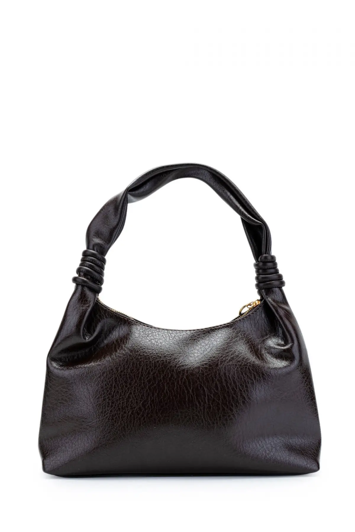 Melora Kahverengi Vegan Deri Düğüm Detaylı Kadın El Ve Omuz Çantası