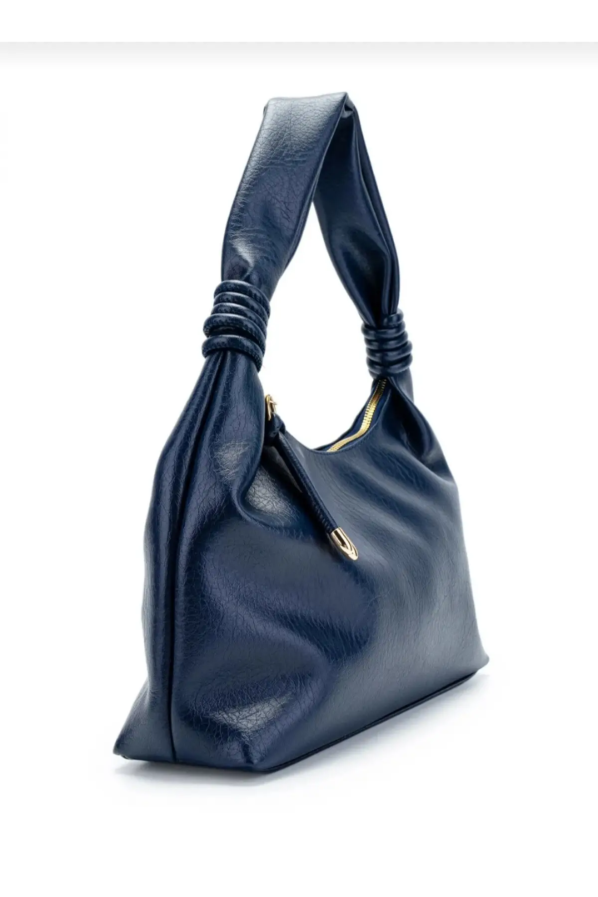 Melora Lacivert Vegan Deri Düğüm Detaylı Kadın El Ve Omuz Çantası