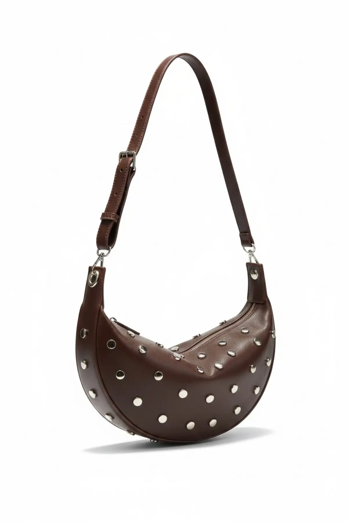 Maribel Kahverengi D Model Trok Zımba Detaylı Kadın El Ve Omuz Çantası