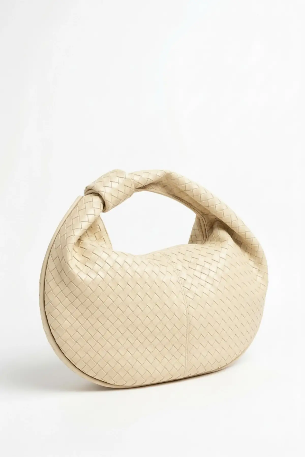 Hilary Krem Desenli Düğüm Detaylı Kadın El Çantası