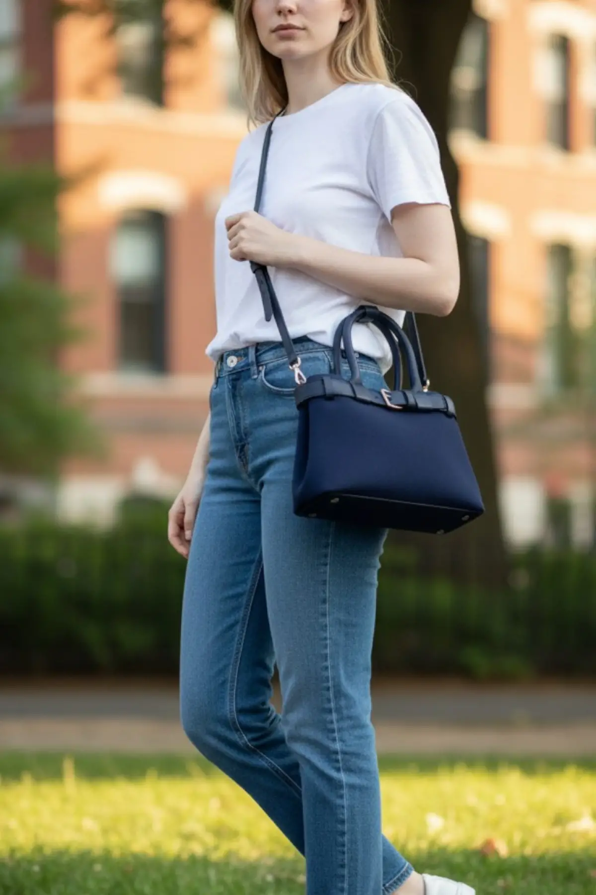 Aurora Lacivert Süet Kemer Detaylı Kadın El Ve Omuz Çantası