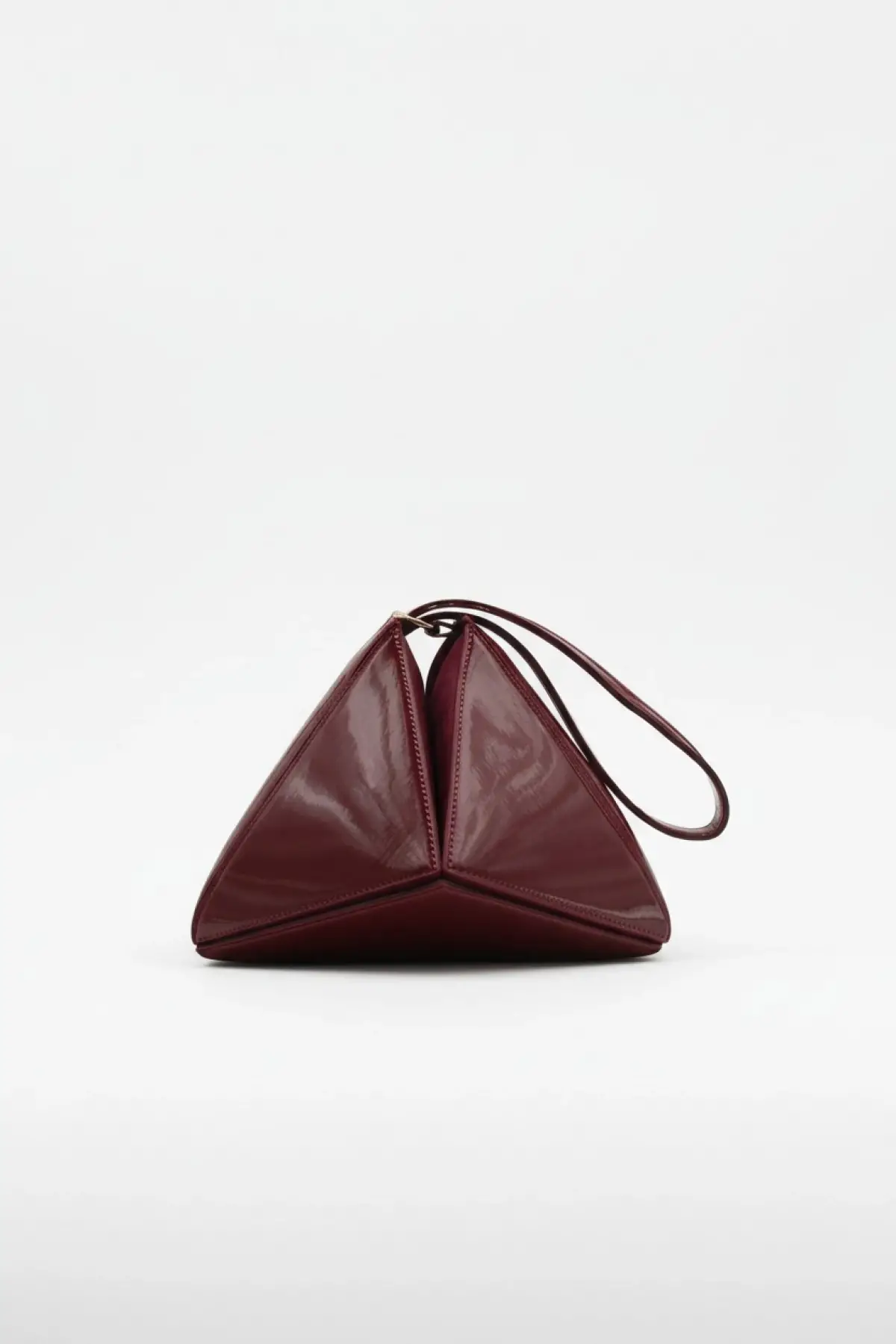 Serena Bordo Rugan Üçgen Detaylı Kadın El Kol Ve Omuz Çantası