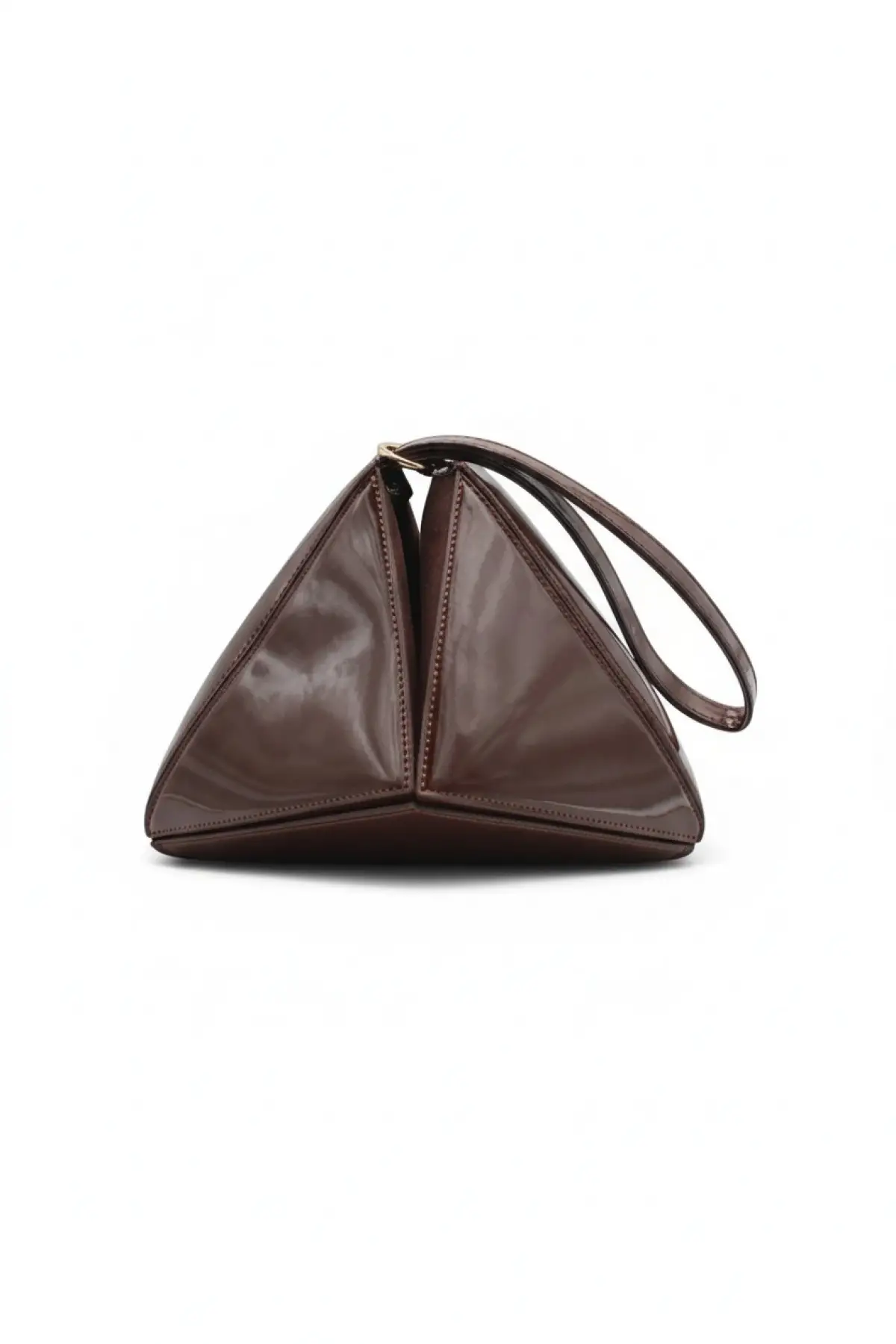 Serena Kahverengi Rugan Üçgen Detaylı Kadın El Kol Ve Omuz Çantası